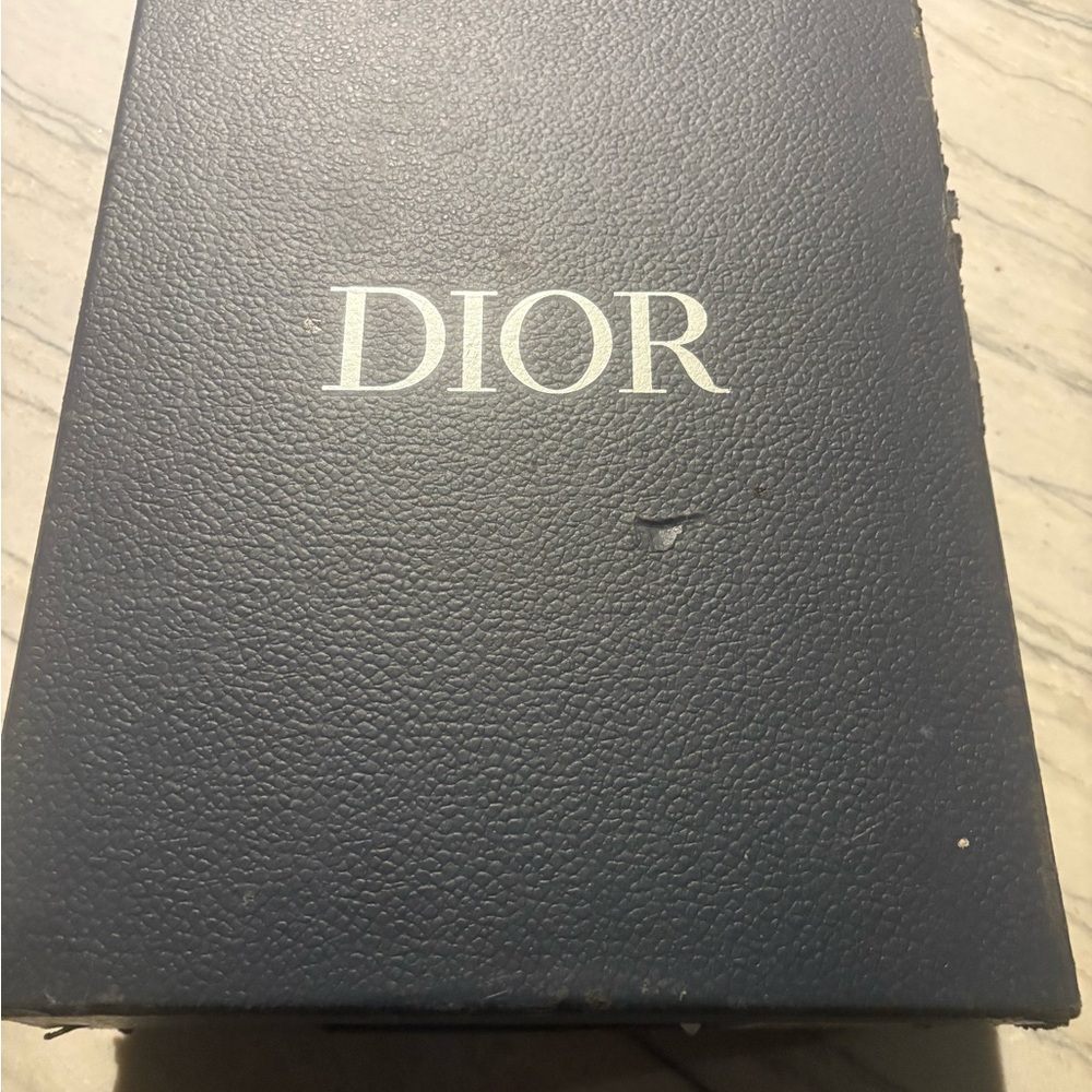 Dior Monogram High-Top Sneakers - Navy and White - Picture 6 of 16